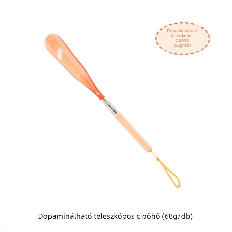 Rozsdamentes acélból készült cipőkanál, hordozható hosszú nyéllel – idős emberek és terhes nők számára, mindennapi használat, minden évszak