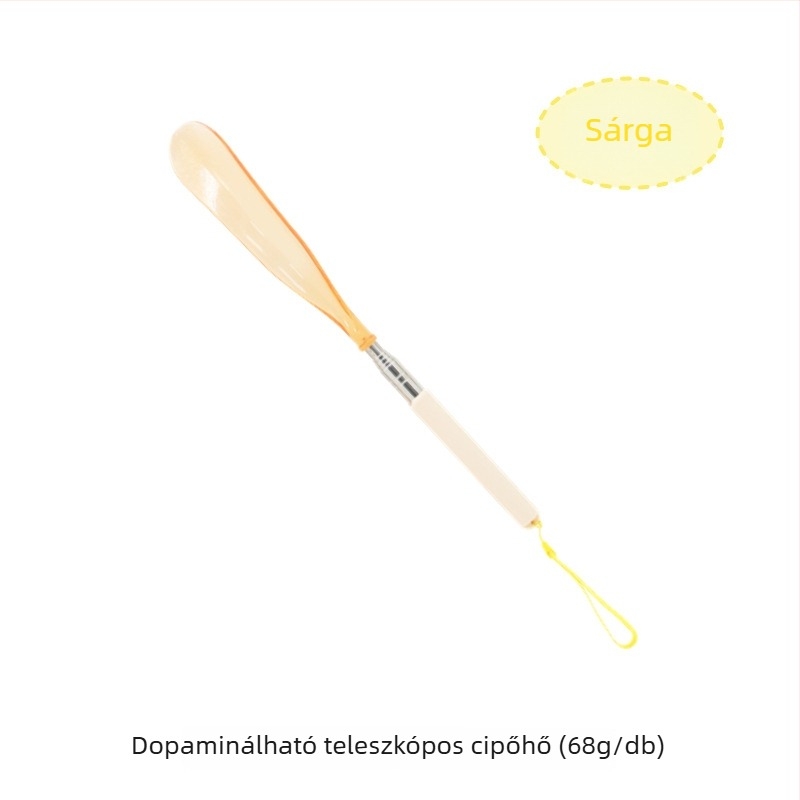 Rozsdamentes acélból készült cipőkanál, hordozható hosszú nyéllel – idős emberek és terhes nők számára, mindennapi használat, minden évszak