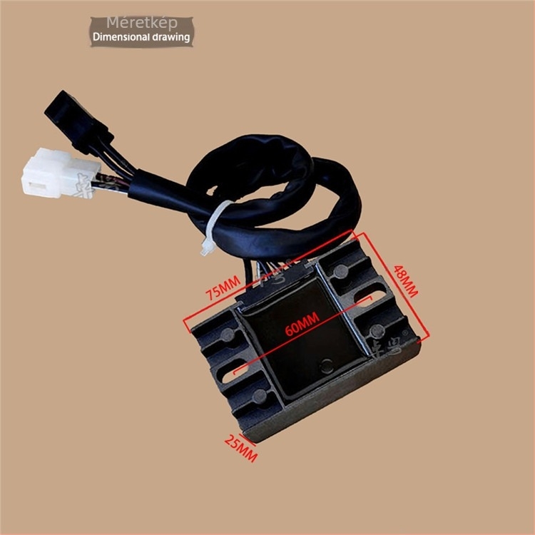 Motorkerékpár-rektifikátor-regulátor töltőhosszabbító kábellel – 12V, 500W, EN125-2A, kompatibilis Suzuki