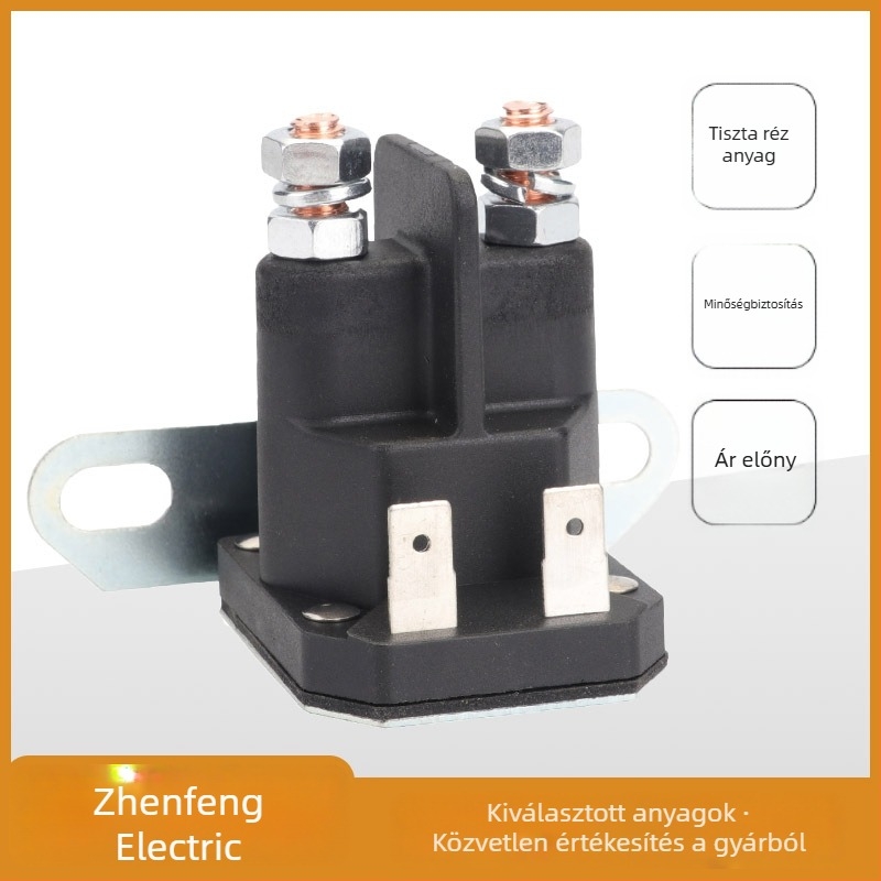 Indító relé fűnyírókhoz és mezőgazdasági járművekhez, 12V, Zhenfeng, kompatibilis Cub Cadet, John Deere, MTD, alkalmazott modellek: 33-335