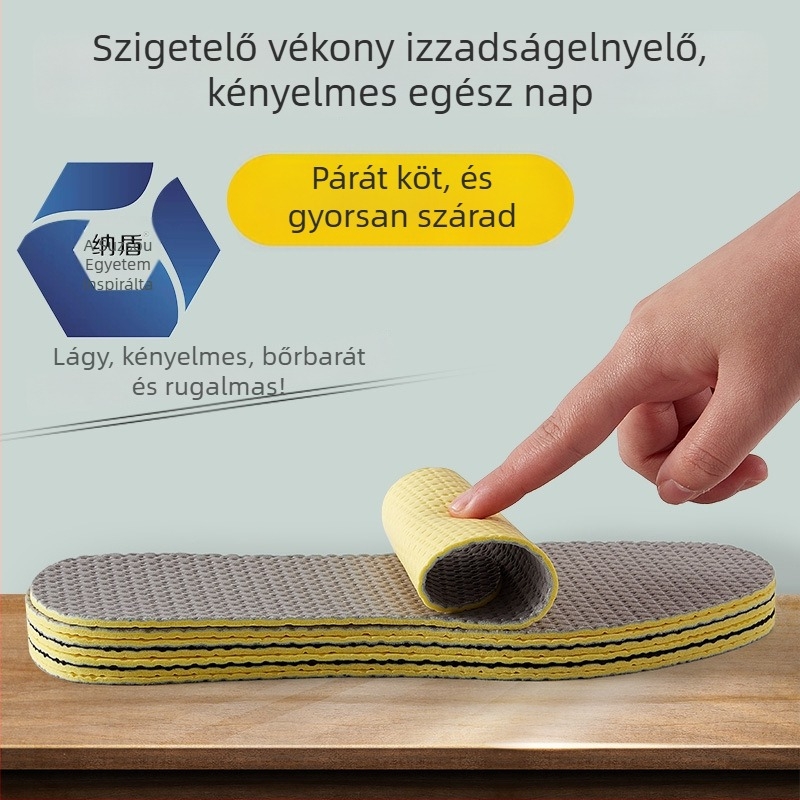Nyárra tervezett csupasz talptalpat betét, lélegző, dezodoráló és izzadságot felszívó; rendkívül puha hab jégérzettel, elasztikus latex és rostos anyag; alkalmas sportcipőkhöz, bőrt cipőkhöz és csizmákhoz; modell 5107