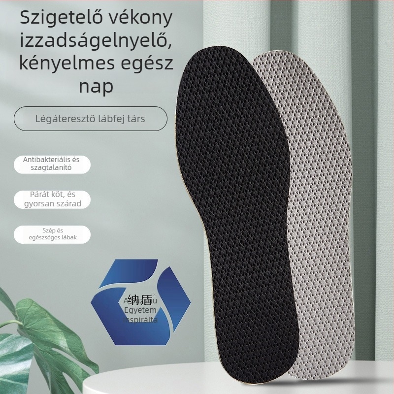 Nyárra tervezett csupasz talptalpat betét, lélegző, dezodoráló és izzadságot felszívó; rendkívül puha hab jégérzettel, elasztikus latex és rostos anyag; alkalmas sportcipőkhöz, bőrt cipőkhöz és csizmákhoz; modell 5107