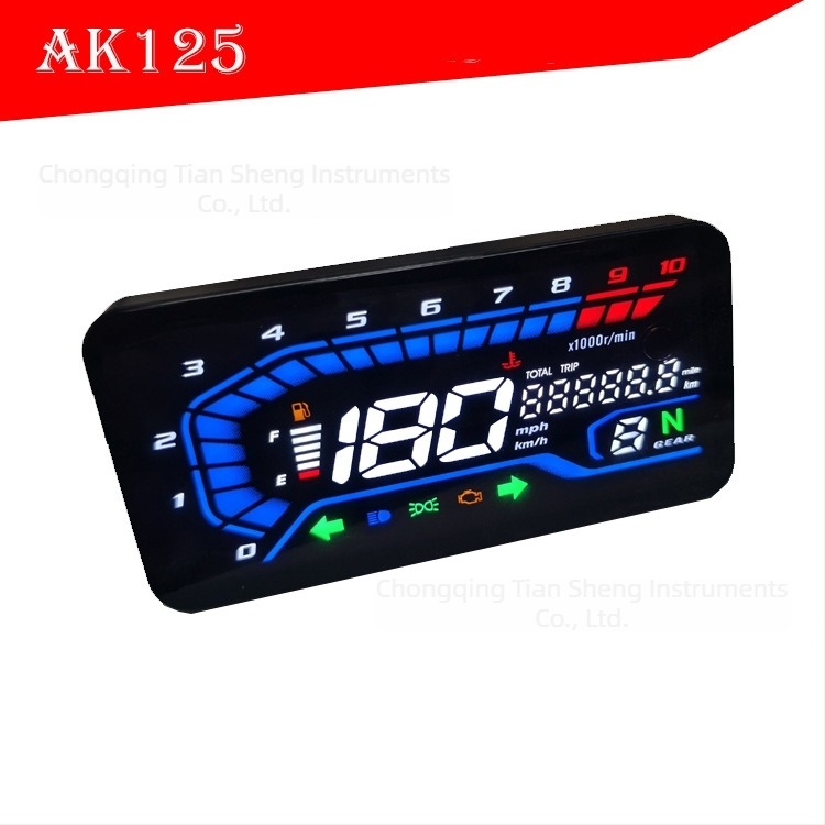 AK125 Motorkerékpár Digitális Instrumentpanel – Sík Panel, 12V, Általános Célú Motorkerékpárhoz, Elektronikus Számláló