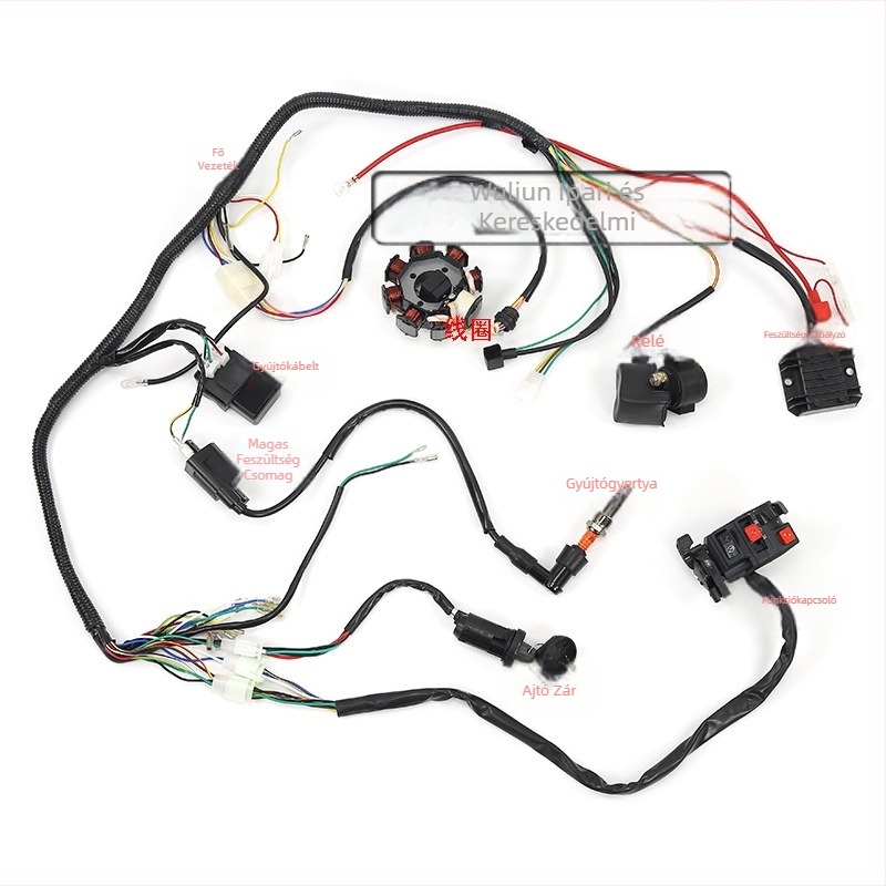 ATV kábelköteg és kapcsoló-összeszerelés CG125/150/250cc - 12V