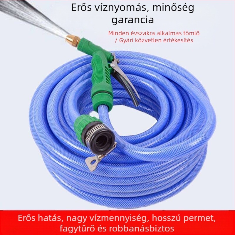 Magasnyomású vízpisztoly autómosáshoz és kerthez – test műanyagból, ötvözetes fúvóka, 6–9 m sugár, víz bemeneti hőmérséklet 40°C-ig