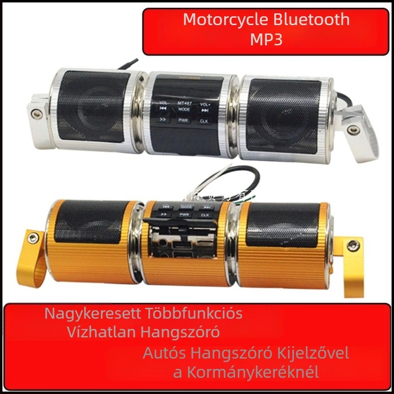 Motorkerékpár Bluetooth MP3 autóhifi lejátszó, 12V, univerzális kompatibilitás, modell HD-15-0005