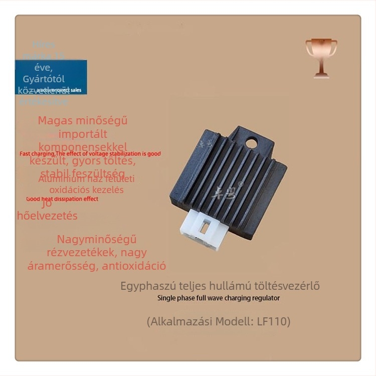 Taihonda-kompatibilis 12V-os motorkerékpárhoz készült 10W-os egyenirányító-szabályozó, Modell 110