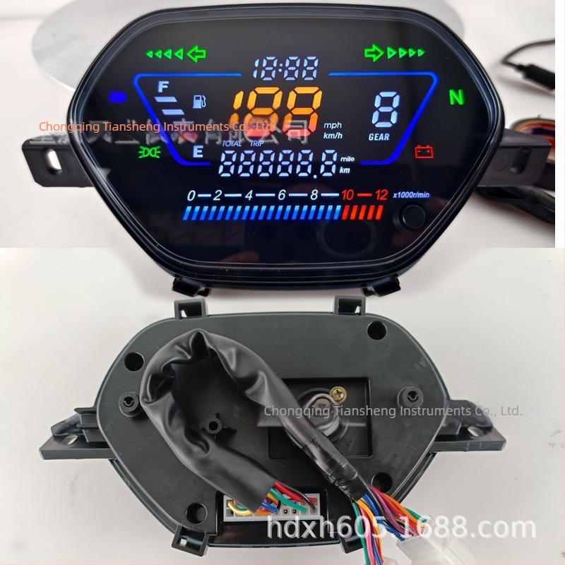 Motorkerékpár elektronikus műszer WAVE100, Curved Beam, 12V, Honda Wave 110/EX5