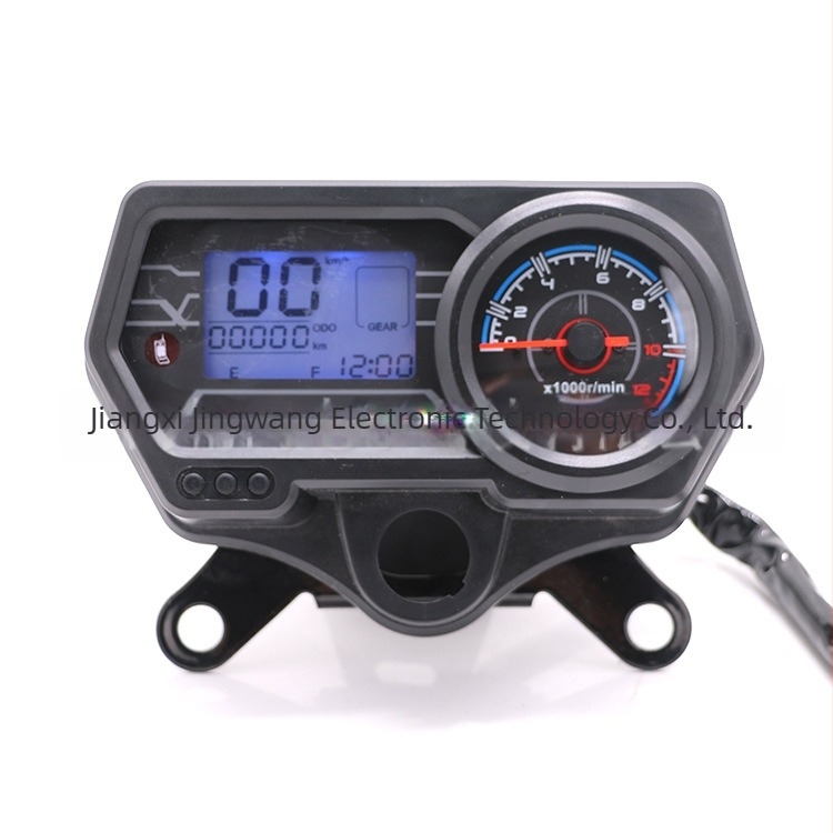 CG125 LED LCD digitális motorkerékpár műszer, 12V, kompatibilis a 125-150 modellekkel, márka JG