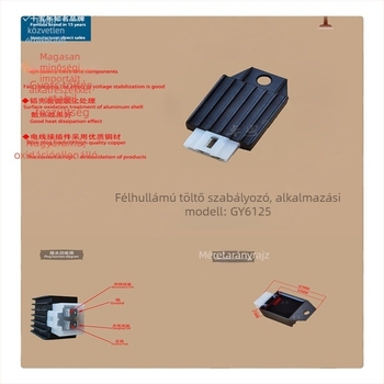 WY125 motorkerékpár feszültségszabályozó – 12V, GY6125 félhullámú egyenirányító és szabályozó, Honda-kompatibilis