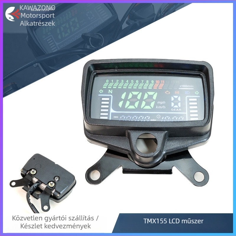 Kawazono CG125 Multifunkciós LCD motorkerékpár tachométer és odométer