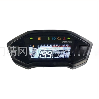 Digitális motorkerékpár műszerfal VA kijelzővel, fordulatszám-mérő, kilométer-számláló és olajszint kijelző, 12V (Model JG-010-13 Turn, Univerzális felszerelés, Márka JGGF)
