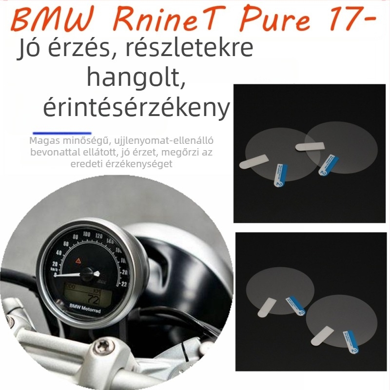 BMW RnineT 2017–2021 műszerfal védő fólia; karcolásálló; robbanásbiztos.