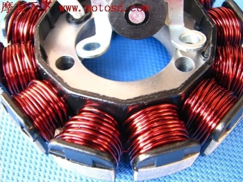 Motorkerékpár háromfázisú sztátor tekercs, 12 pólusú, magneto generator, háromlyukas pozicionálás