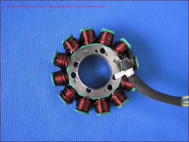 Motorkerékpár háromfázisú sztátor tekercs, 12 pólusú, magneto generator, háromlyukas pozicionálás