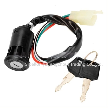 Terepmotor gyújtáskapcsoló 4 vezetékes, férfi csatlakozóval, ATV 50cc-125cc