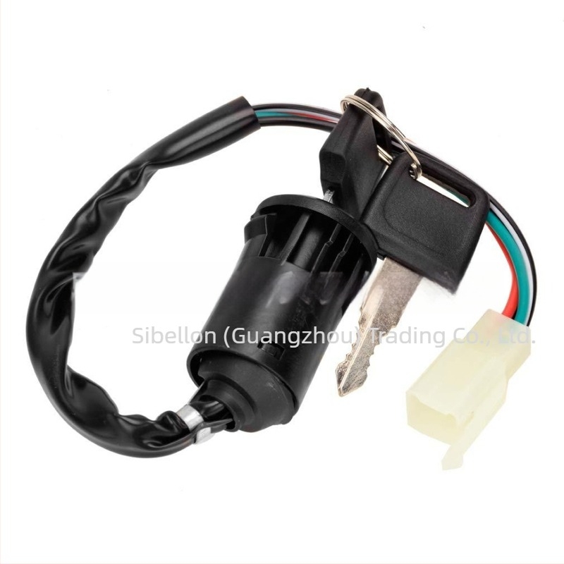 Terepmotor gyújtáskapcsoló 4 vezetékes, férfi csatlakozóval, ATV 50cc-125cc