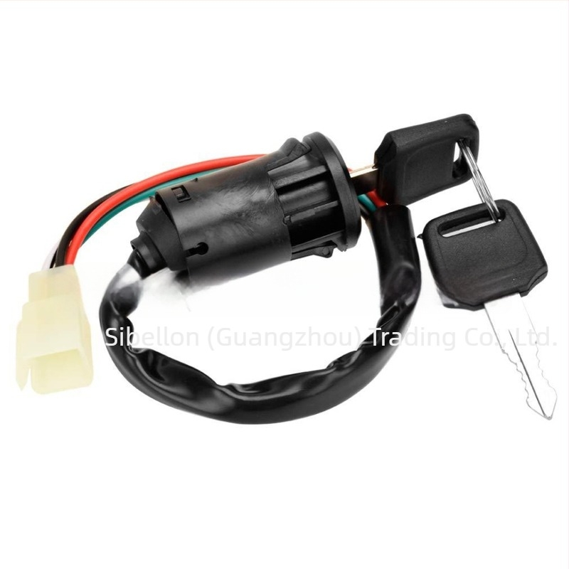 Terepmotor gyújtáskapcsoló 4 vezetékes, férfi csatlakozóval, ATV 50cc-125cc
