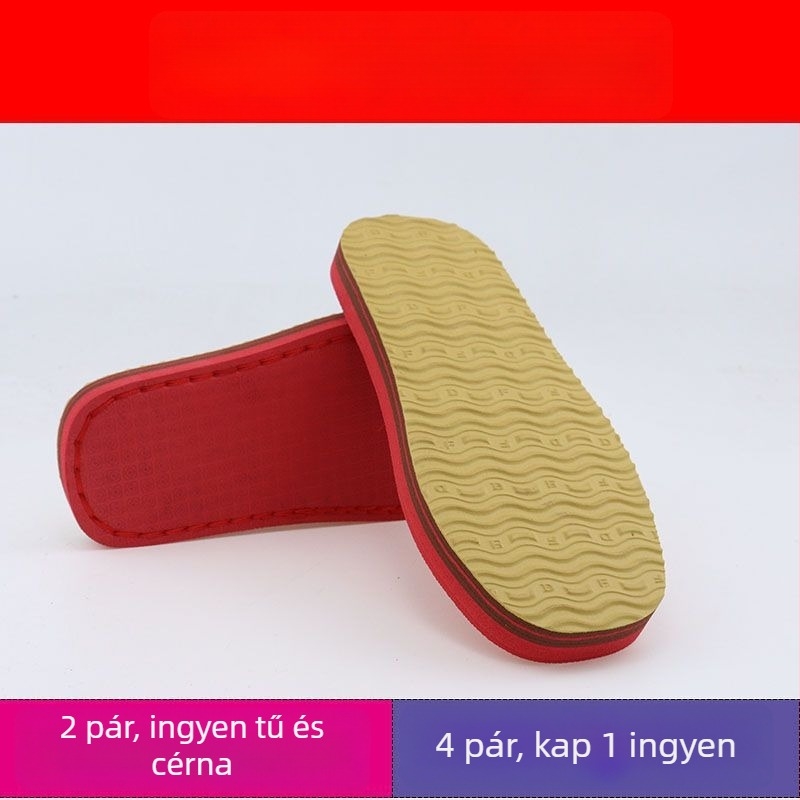 Kézzel készített kaucsuk talpak papucsokhoz - csúszásmentes, kopásálló, gyermekek és felnőttek számára