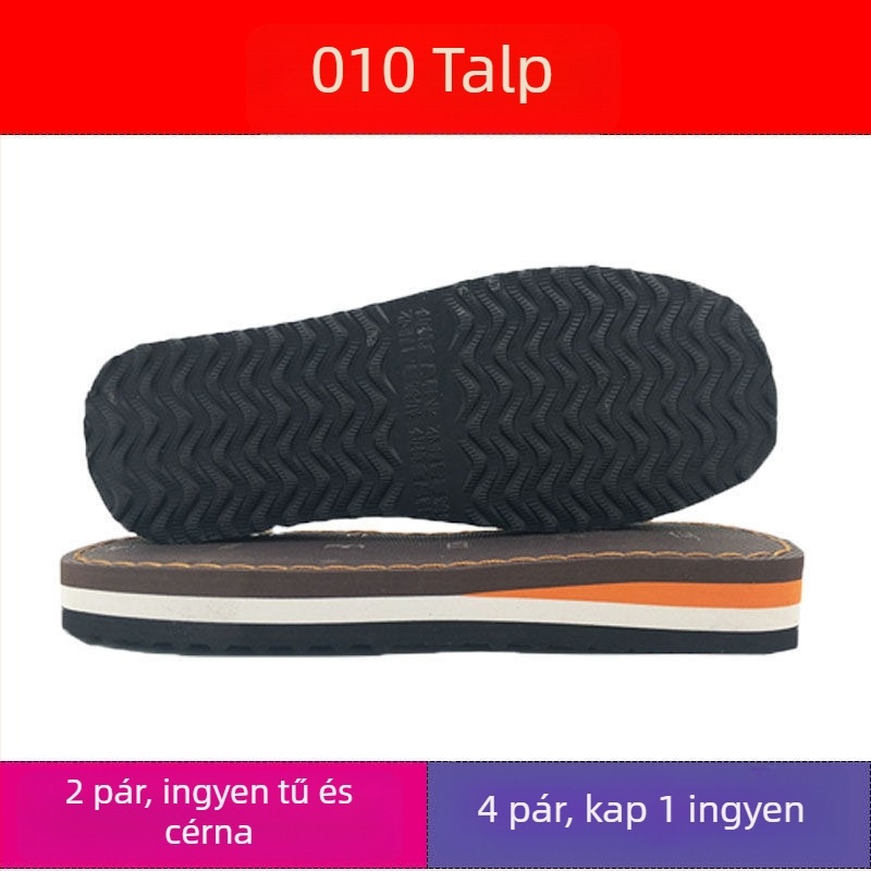 Kézzel készített kaucsuk talpak papucsokhoz - csúszásmentes, kopásálló, gyermekek és felnőttek számára