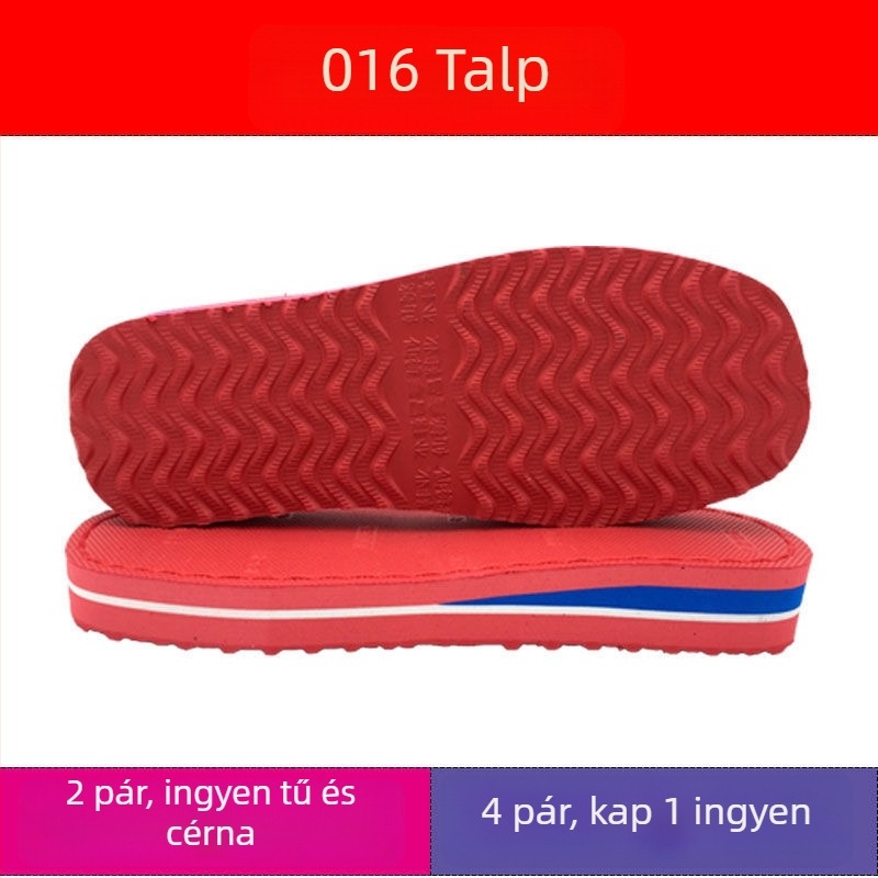 Kézzel készített kaucsuk talpak papucsokhoz - csúszásmentes, kopásálló, gyermekek és felnőttek számára