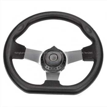 Karting F1 lapos aljú kormány, 3 küllővel, modell 270, 50–250cc motorokhoz