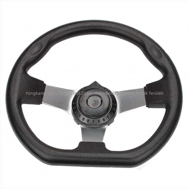 Karting F1 lapos aljú kormány, 3 küllővel, modell 270, 50–250cc motorokhoz