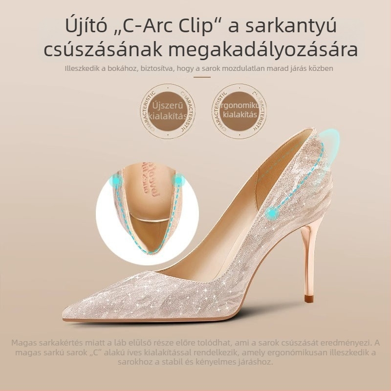 Menyasszonyi cipő hegyes orrú, flitteres felsőrész, 6–8 cm vékony sarok