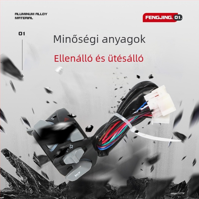 Fengjing MX kormánykapcsoló világítással, univerzális modell – kompatibilis Yamaha Zhongxing és Wuyang