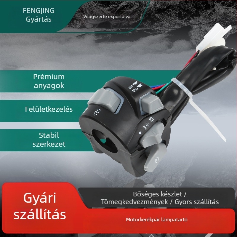 Fengjing MX kormánykapcsoló világítással, univerzális modell – kompatibilis Yamaha Zhongxing és Wuyang