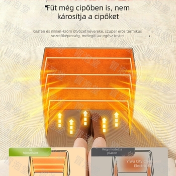 Grafén melegítő talpbetét, irodai asztal alatti fűtő, USB tápegységgel
