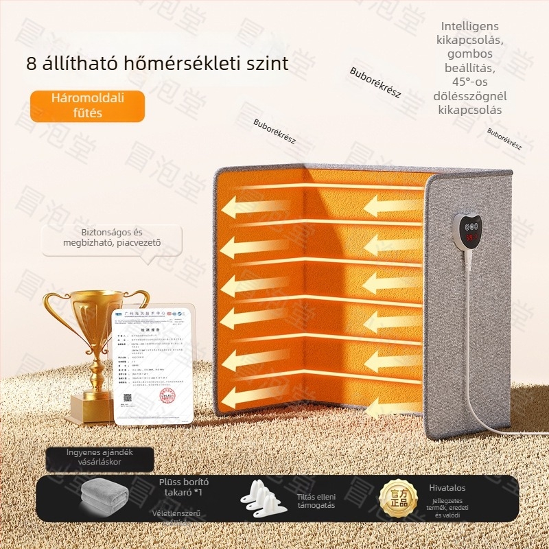 Grafén melegítő talpbetét, irodai asztal alatti fűtő, USB tápegységgel