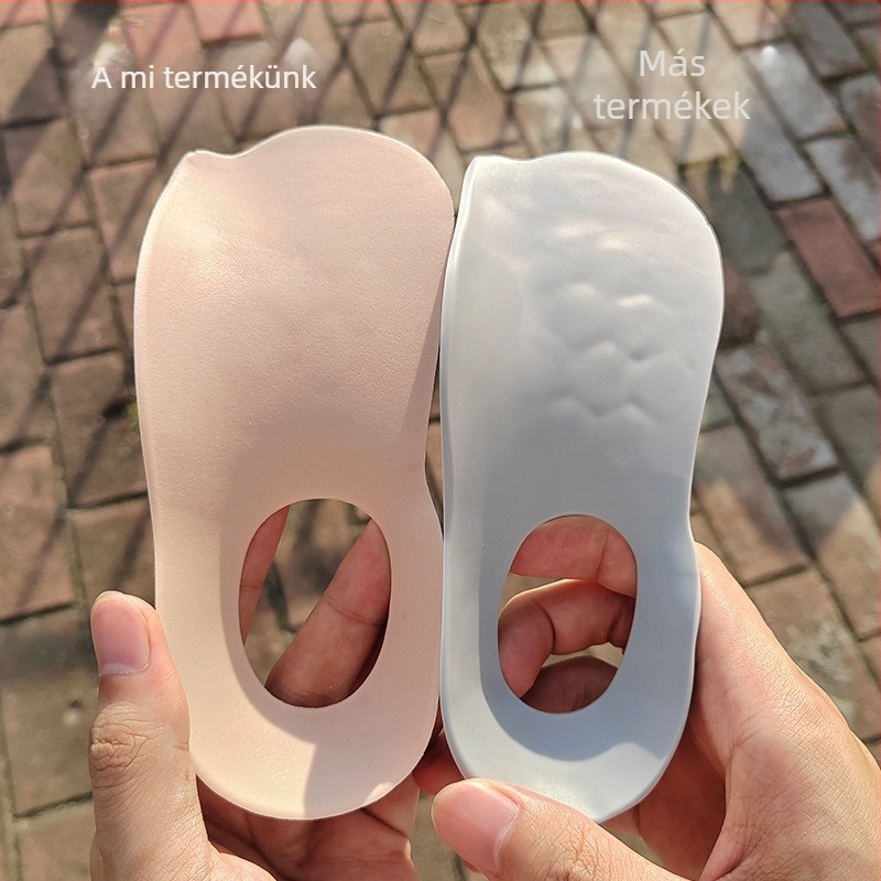 XO típusú boltozati támogató talpbetét valgus lábra, boltozat összeomlás elleni korrekció, lapos láb korrekció, fél talpbetét