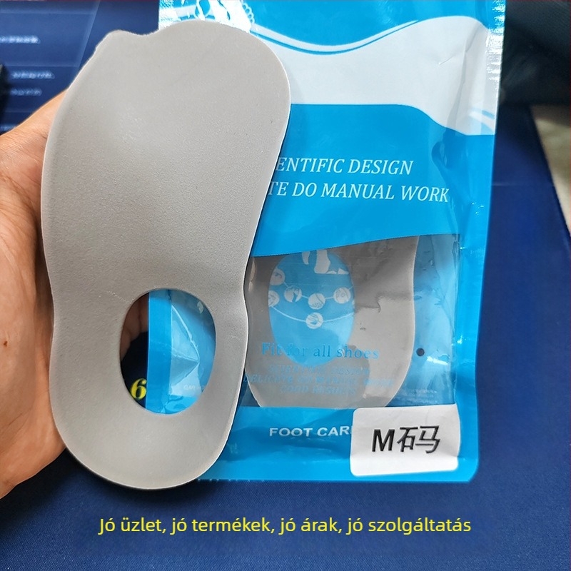 XO típusú boltozati támogató talpbetét valgus lábra, boltozat összeomlás elleni korrekció, lapos láb korrekció, fél talpbetét
