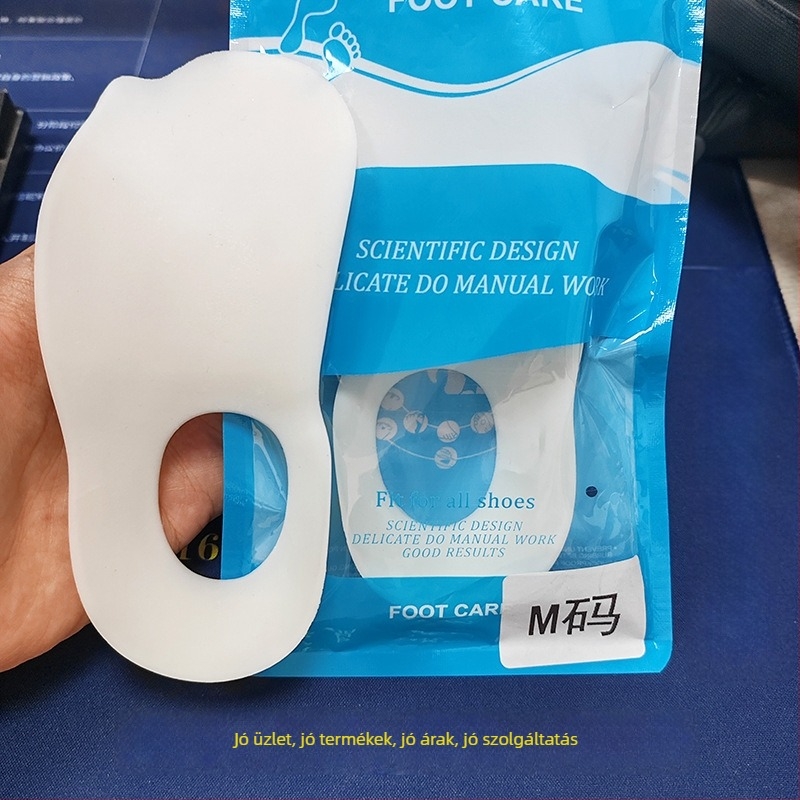 XO típusú boltozati támogató talpbetét valgus lábra, boltozat összeomlás elleni korrekció, lapos láb korrekció, fél talpbetét