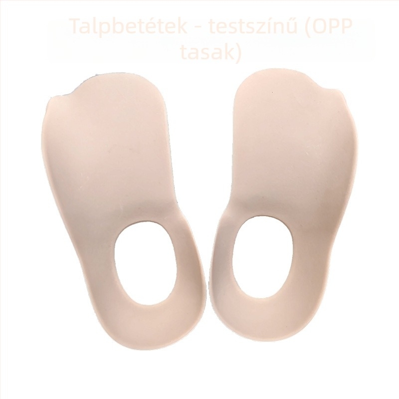 XO típusú boltozati támogató talpbetét valgus lábra, boltozat összeomlás elleni korrekció, lapos láb korrekció, fél talpbetét
