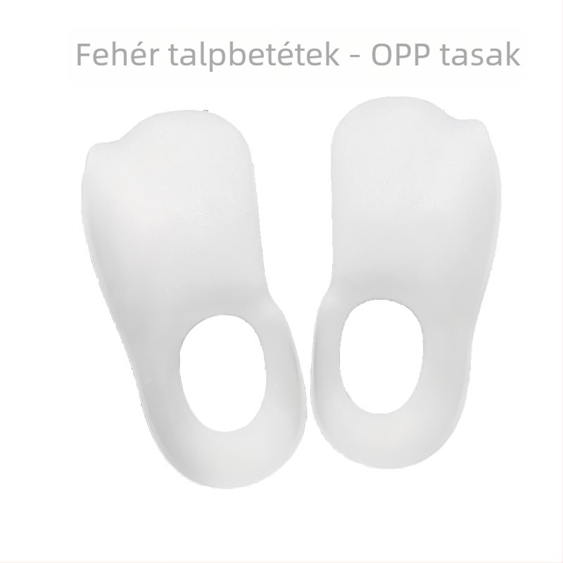 XO típusú boltozati támogató talpbetét valgus lábra, boltozat összeomlás elleni korrekció, lapos láb korrekció, fél talpbetét