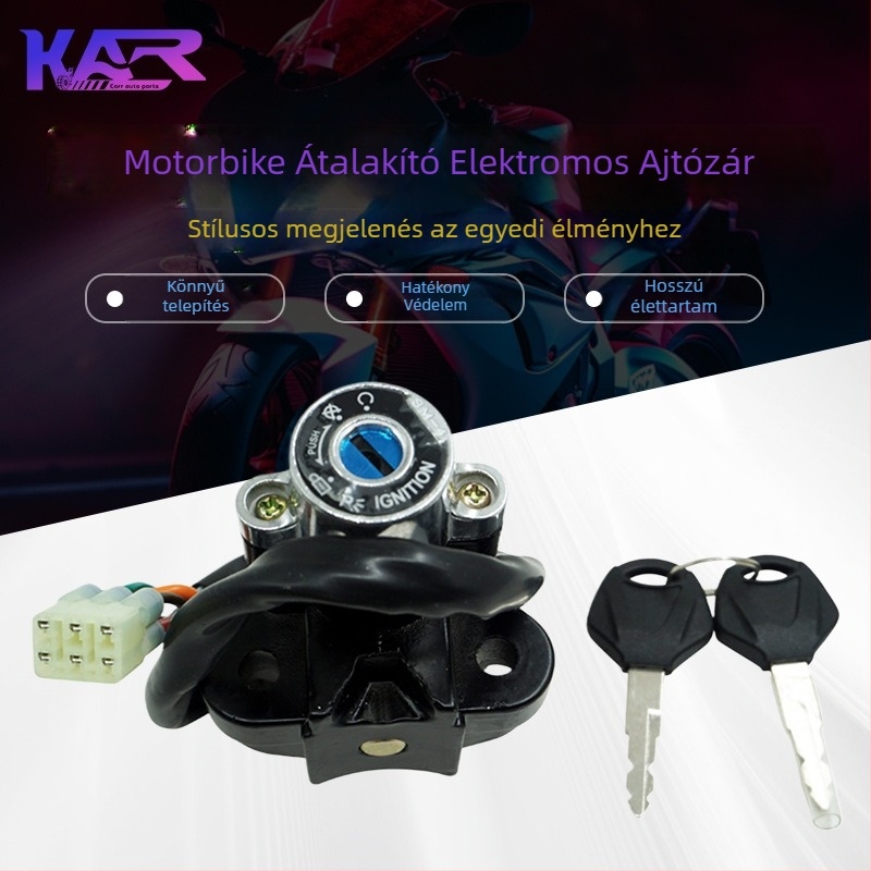Motorkerékpár elektromos zárszett – Carl, modell DMS-GSXR600, univerzális kompatibilitás, testreszabható megrendelésre