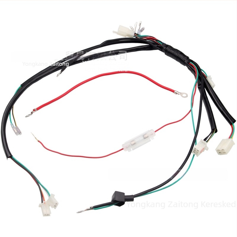 Fő vezeték-kábelkészlet terepmotorhoz elektromos indítással, 50/70/90/110CC motorokhoz – testreszabható