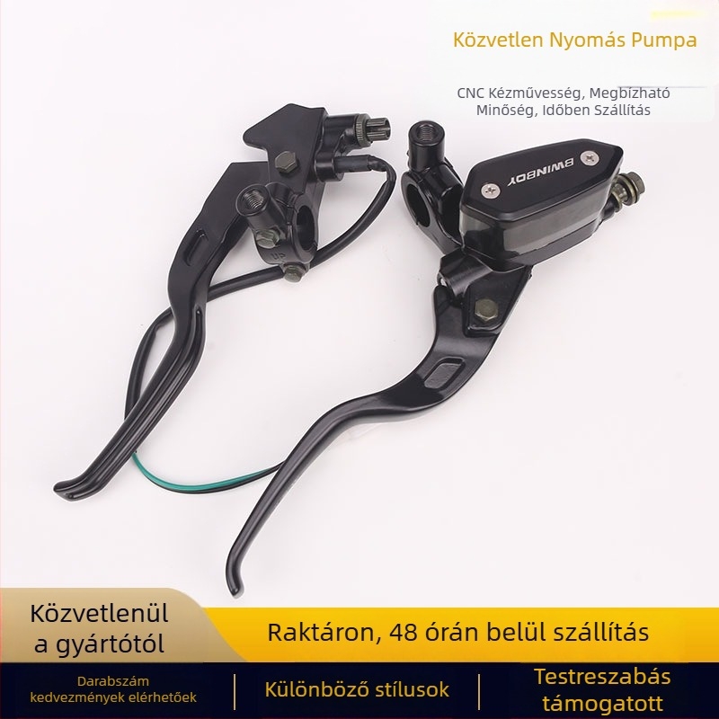 Motorkerékpár CNC féknyomó főhenger – közvetlen nyomású működés, kétujjas fék, univerzális adapter, modell BMSC06