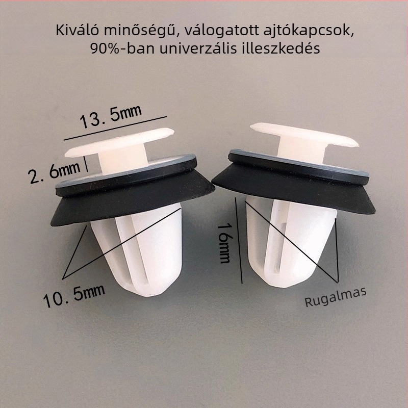 Univerzális autóajtó panel klipsz az A-pillérhez, megerősített belső műanyag klipsz, vastagított kivitel, oldalsó díszítés rögzítő klipsz, módosítási tartozék