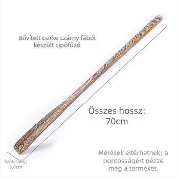 Hosszú nyelű fa cipőhúzó — csirkeszárnyfa, modern minimalist stílus, otthoni használatra