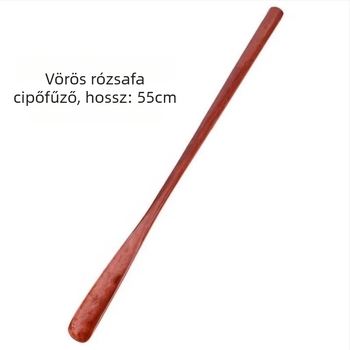Hosszú nyelű fa cipőhúzó — csirkeszárnyfa, modern minimalist stílus, otthoni használatra