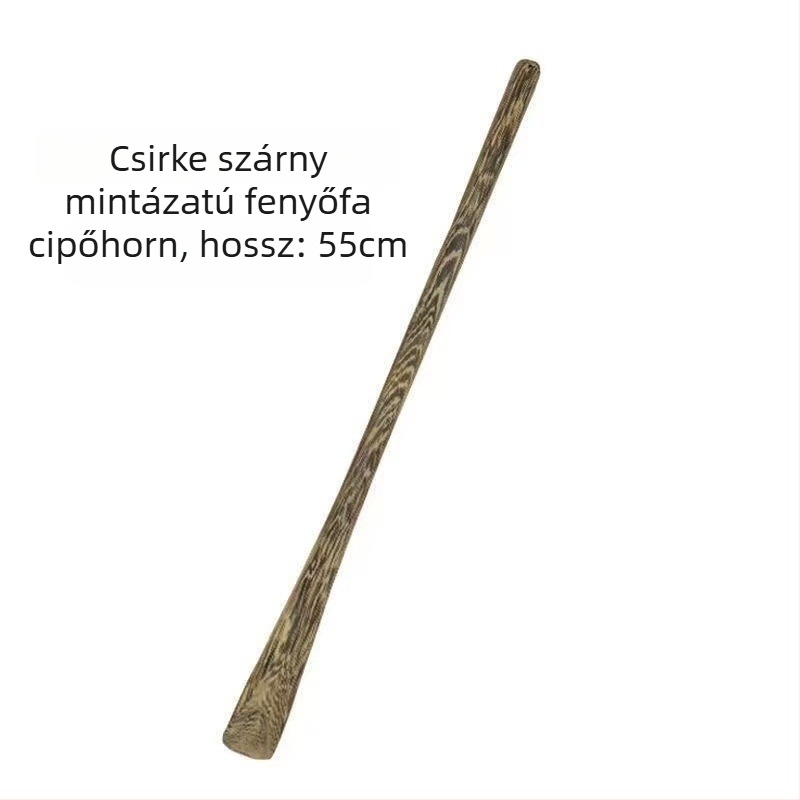 Hosszú nyelű fa cipőhúzó — csirkeszárnyfa, modern minimalist stílus, otthoni használatra
