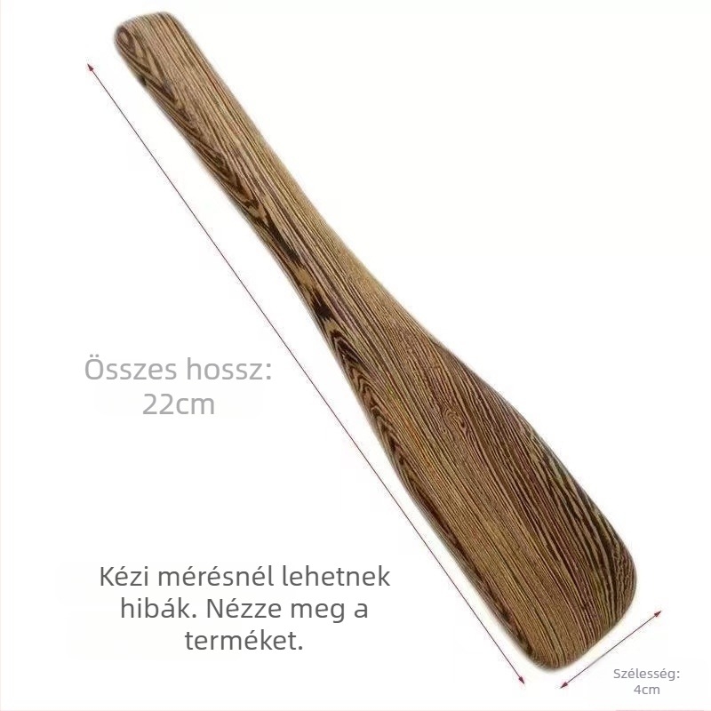 Hosszú nyelű fa cipőhúzó — csirkeszárnyfa, modern minimalist stílus, otthoni használatra