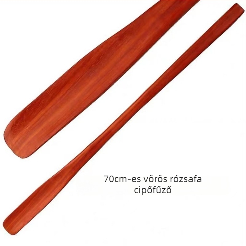 Hosszú nyelű fa cipőhúzó — csirkeszárnyfa, modern minimalist stílus, otthoni használatra