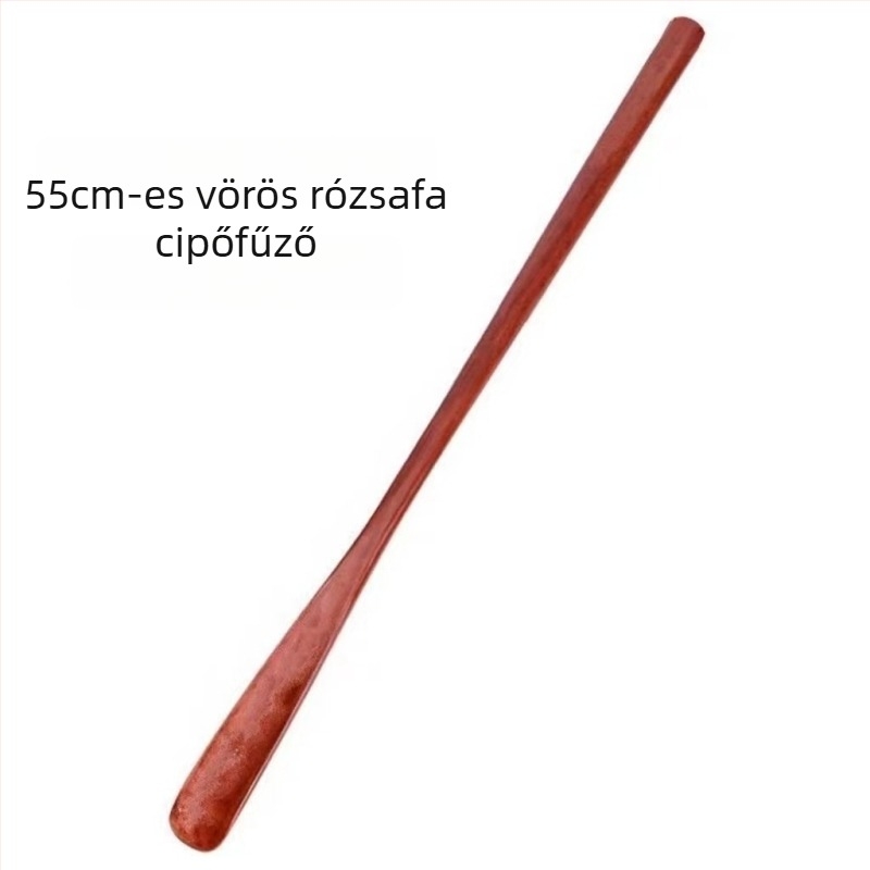 Hosszú nyelű fa cipőhúzó — csirkeszárnyfa, modern minimalist stílus, otthoni használatra