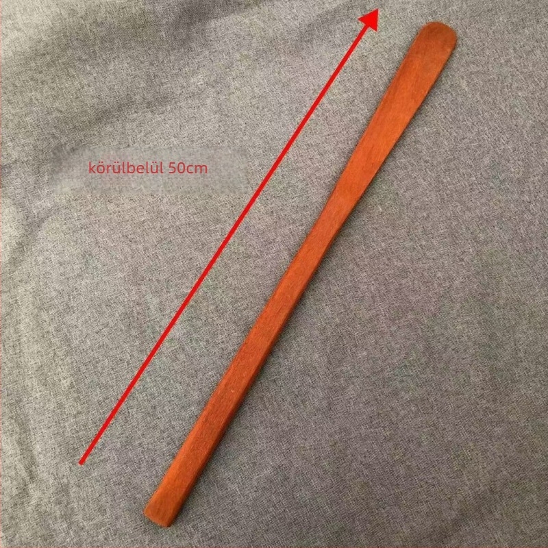 Hosszú nyelű fa cipőhúzó — csirkeszárnyfa, modern minimalist stílus, otthoni használatra