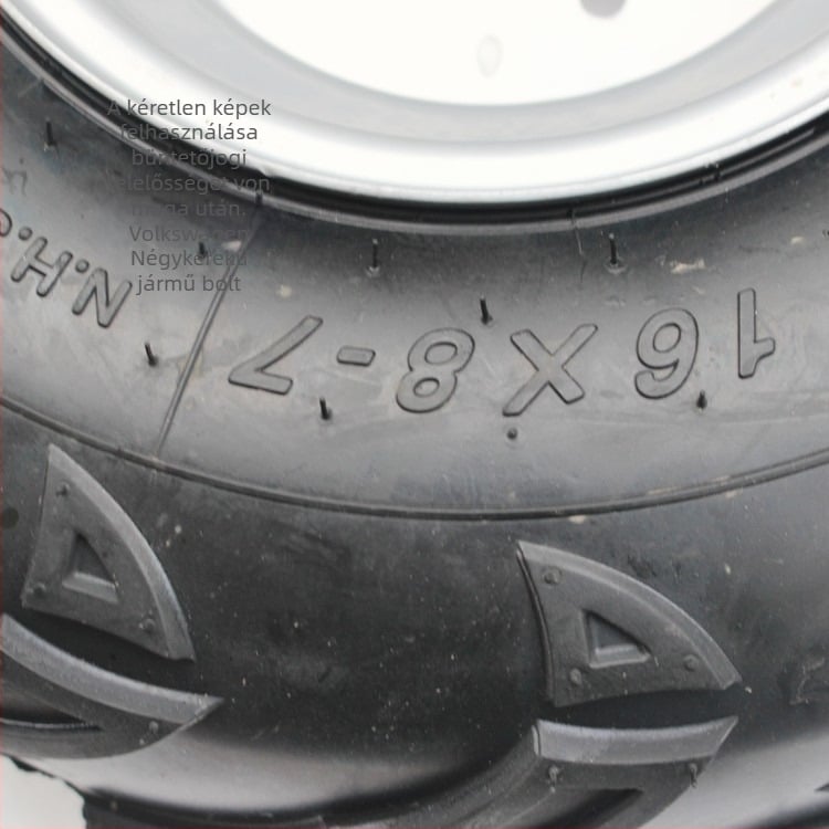 OG Go-kart kerékagy-szett, 16x8-7 hüvelykes lángoló vákuumos gumikkal, négykerekűhöz