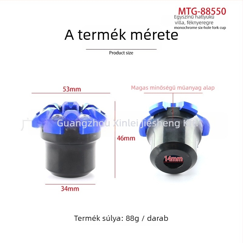 Első villa kupa MOTOTIGER MTG-88550, CNC műanyag alj, univerzális kompatibilitás